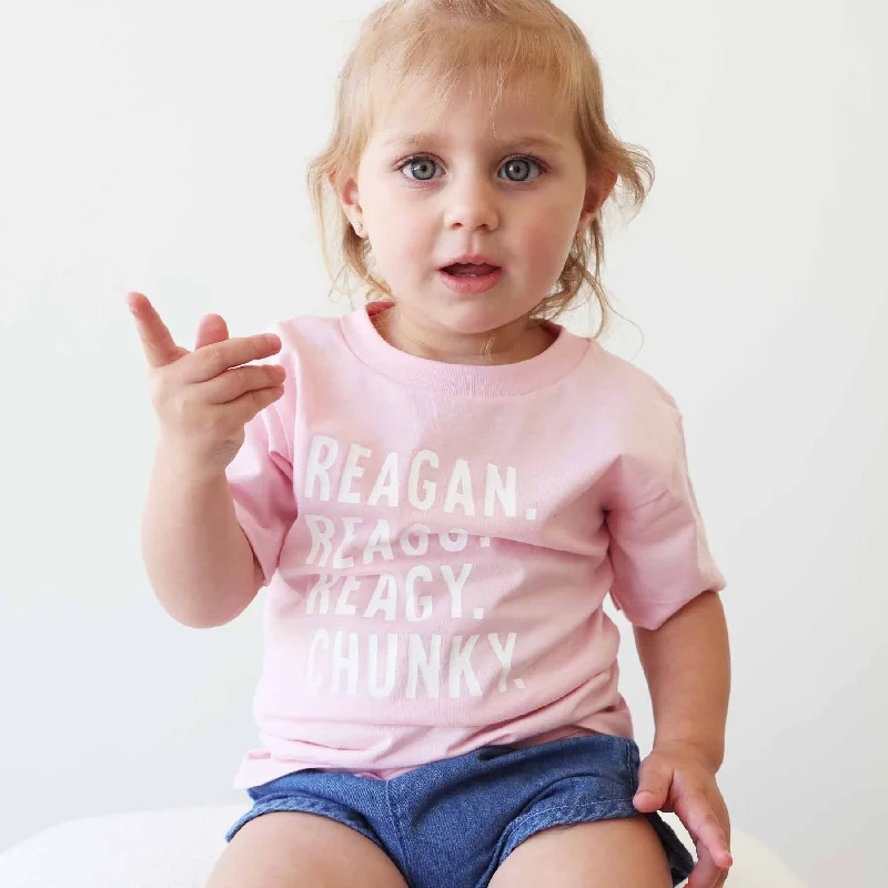 Personalized Nickname Kids Graphic Tee | Pink