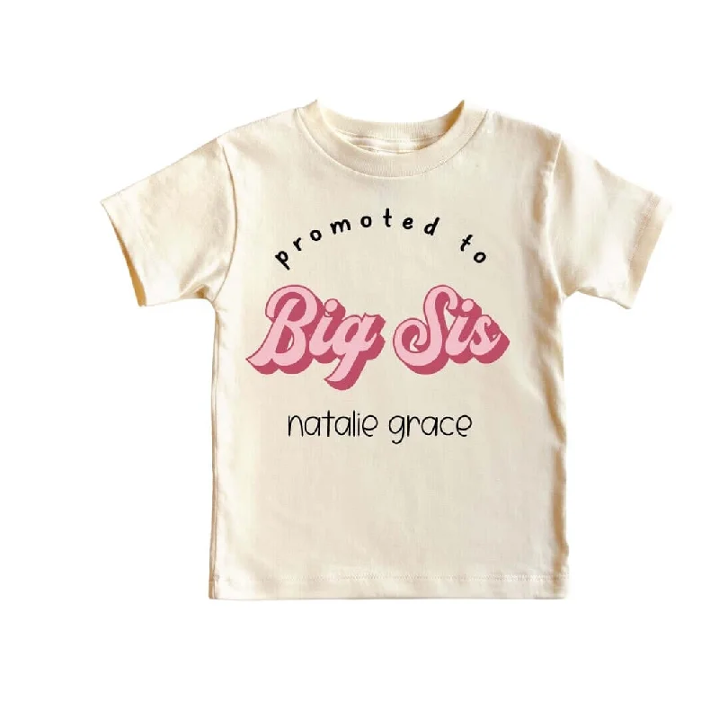 Personalized Promoted To Big Sis Tee | Natural