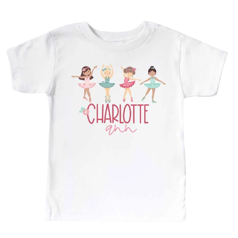 Personalized Tiny Dancer Kids Graphic Tee | White