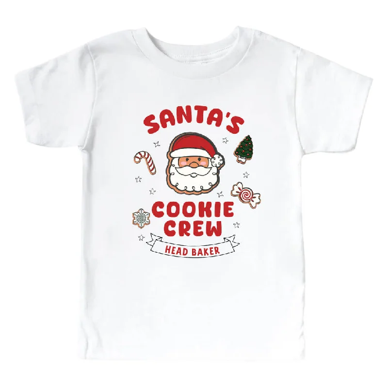 Santa's Cookie Crew Kids Graphic Tee | White