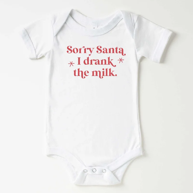 Sorry Santa Graphic Bodysuit | White