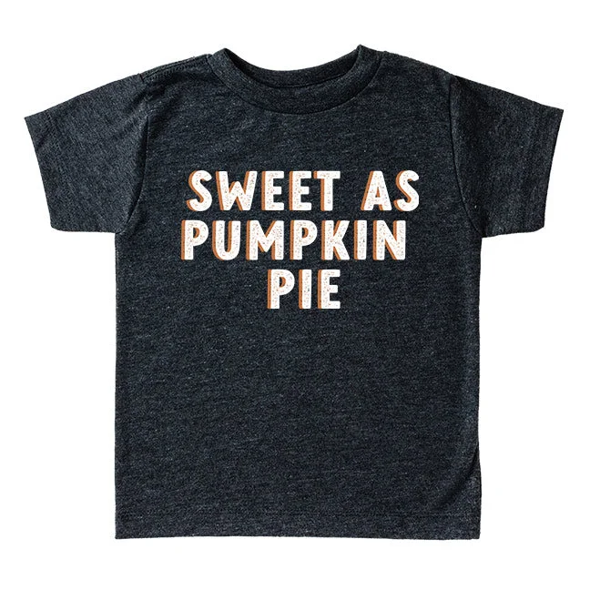 Sweet As Pumpkin Pie Kids Graphic Tee | Dark Grey Heather