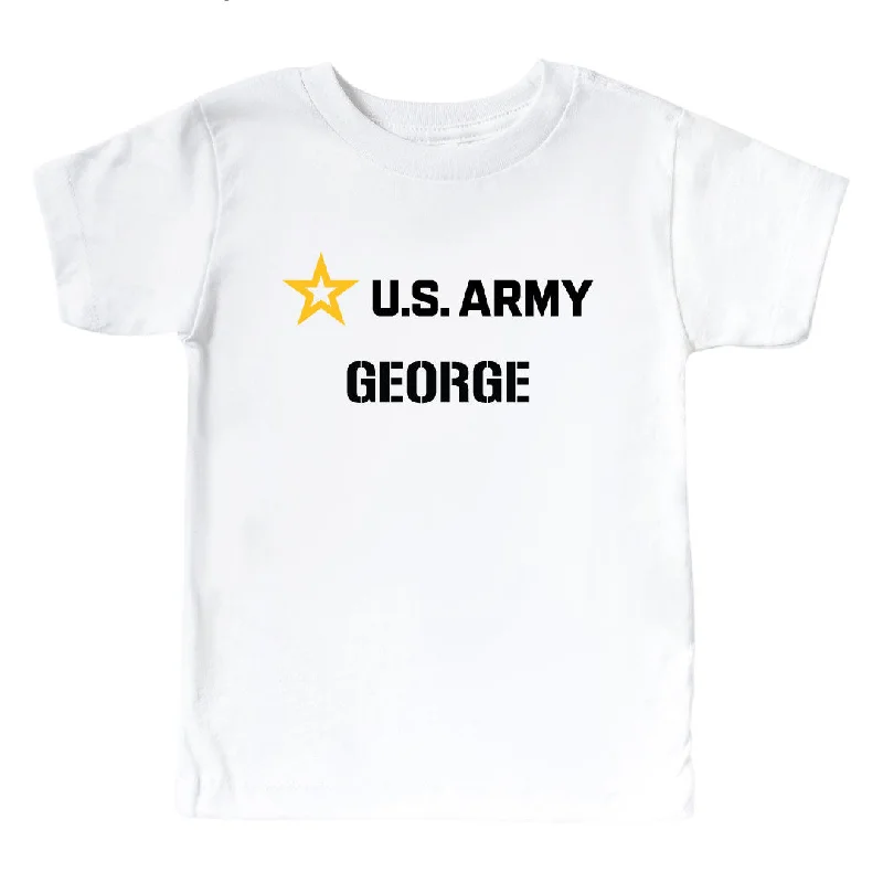 U.S. Army Personalized Kids Graphic Tee | White