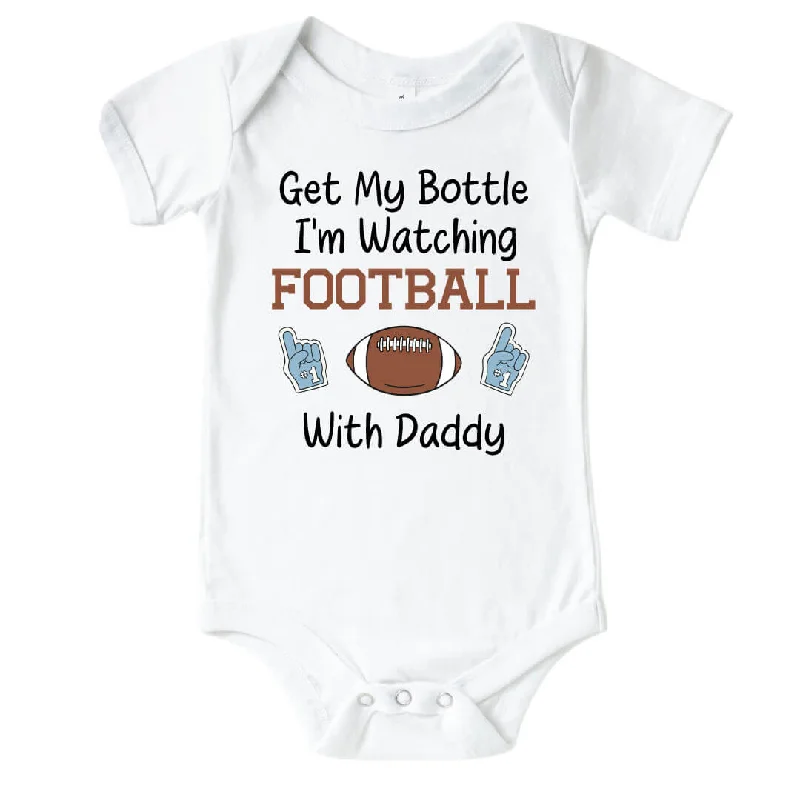 Watching Football Graphic Bodysuit | White