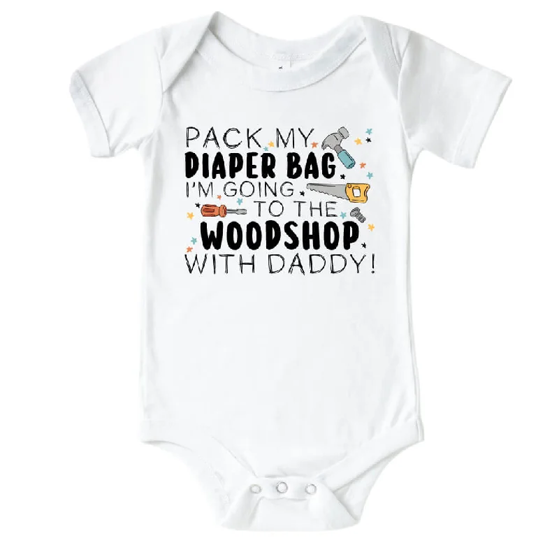 Woodshop Graphic Bodysuit | White