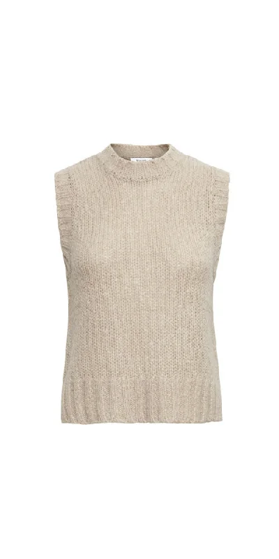 B.Young Straight Sweater Vest, cement