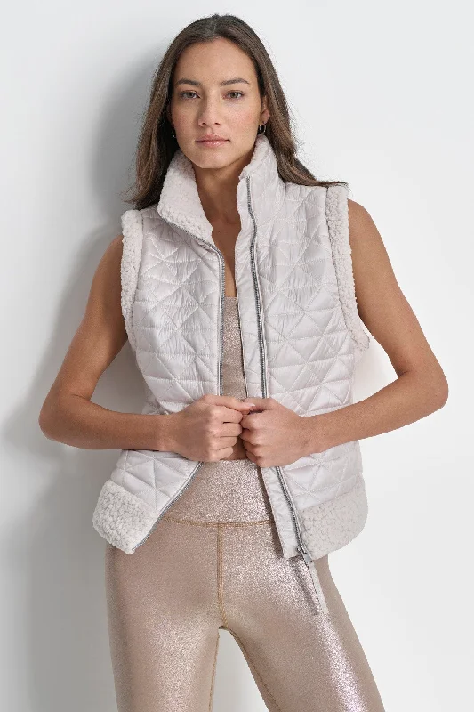 DIAMOND QUILTED PUFFER VEST