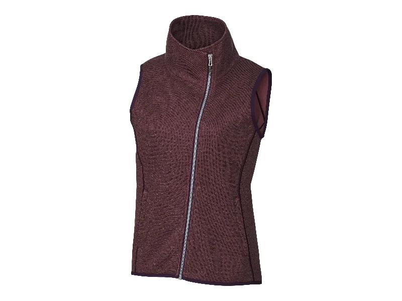 Cutter & Buck Mainsail Sweater-Knit Womens Full Zip Vest