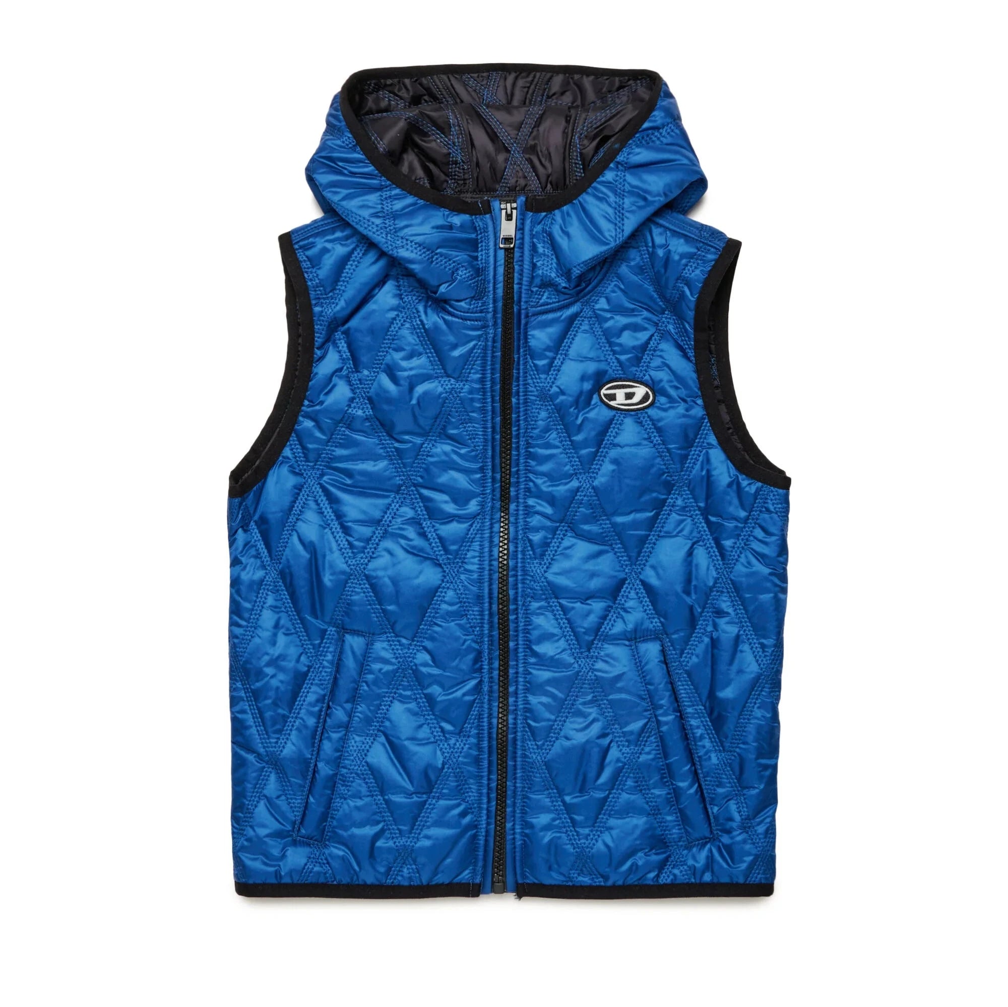 Diesel Kids Lightweight Diamond-Pattern Quilted Vest - 8Y