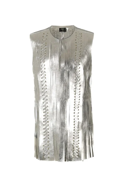 SILVER CANIAYLA LEATHER VEST